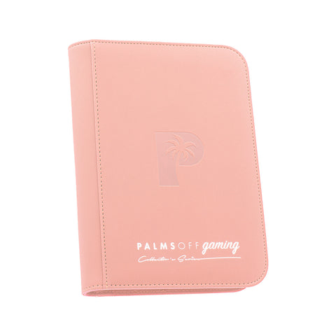 Palms Off Gaming - Collectors Series 4 Pocket Zip Trading Card Binder: Pink