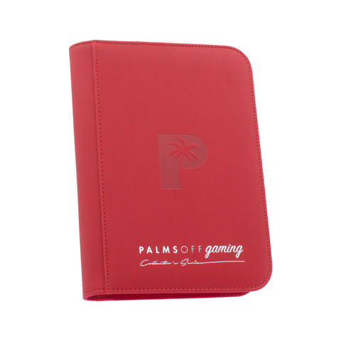 Palms Off Gaming - Collectors Series 4 Pocket Zip Trading Card Binder: Red