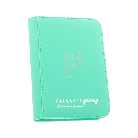 Palms Off Gaming - Collectors Series 4 Pocket Zip Trading Card Binder: Turquoise