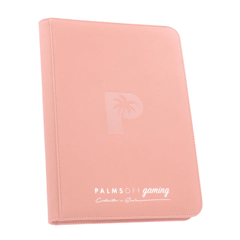 Palms Off Gaming - Collectors Series 9 Pocket Zip Trading Card Binder: Pink