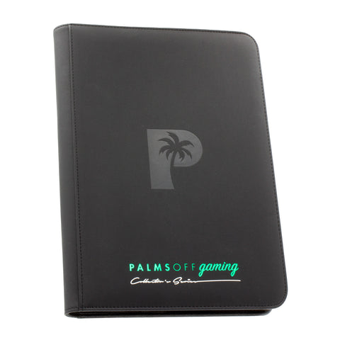 Palms Off Gaming - Collectors Series 9 Pocket Zip Trading Card Binder: Black