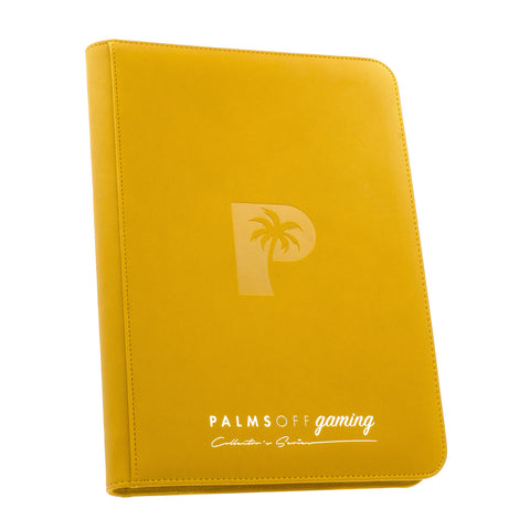 Palms Off Gaming - Collectors Series 9 Pocket Zip Trading Card Binder: Yellow