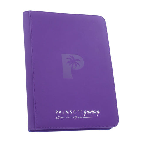 Palms Off Gaming - Collectors Series 9 Pocket Zip Trading Card Binder: Purple