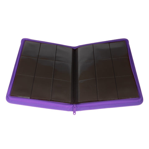 Palms Off Gaming - Collectors Series 9 Pocket Zip Trading Card Binder: Purple