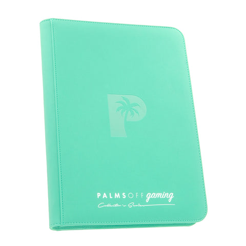 Palms Off Gaming - Collectors Series 9 Pocket Zip Trading Card Binder: Turquoise