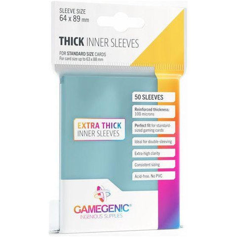 Gamegenic - Standard Size Thick Inner Sleeves (50)