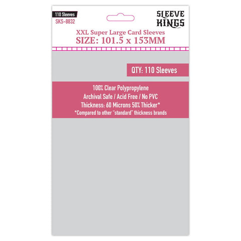 Sleeve Kings - "XXL Super Large" Sleeves (101.5x153mm) 110 Pack