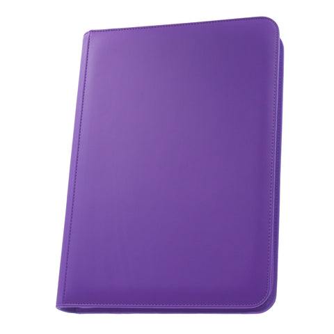 Palms Off Gaming - STEALTH 9 Pocket Zip Trading Card Binder: Purple