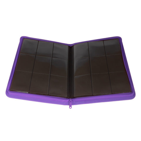 Palms Off Gaming - STEALTH Zip Binder: 9 Pocket - Purple