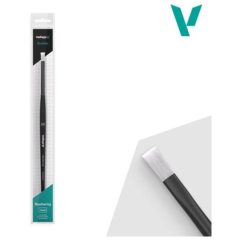 Vallejo - Brush Range: Weathering Flat Synthetic Brush Small