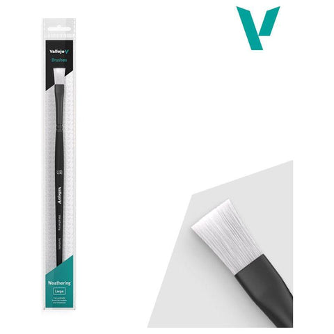 Vallejo - Brush Range: Weathering Flat Synthetic Brush Large
