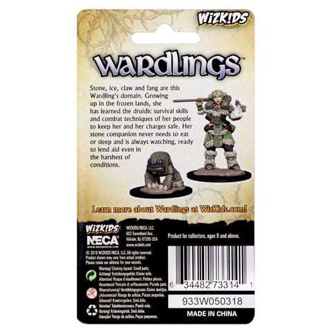 WizKids Wardlings Painted Miniatures: Girl Druid & Stone Creature