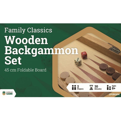 LPG Classics: Wooden Backgammon Set 45cm