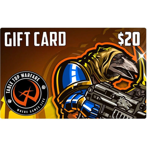 Table Top Warfare Gift Card - $20