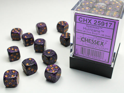 Chessex - D6 12mm 36-Die Block: Speckled (Hurricane)