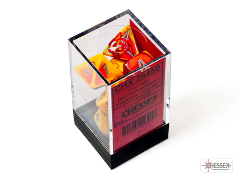 Chessex - Polyhedral 7-die Set: Gemini (Red Yellow/Silver)