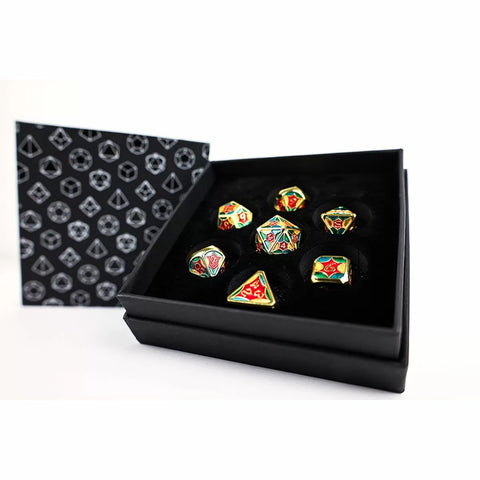 Let's Play Games - Dice Set: Metal RPG - Leadlight: 4 Colour/Gold