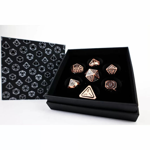 Let's Play Games - Dice Set: Metal RPG - Concentric: Black/Brass