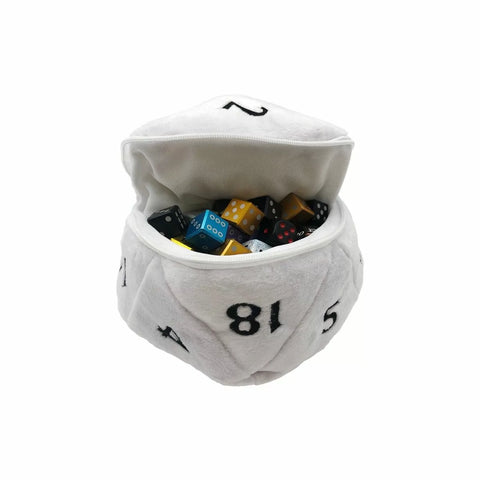 Ultra Pro - D20 Plush Dice Bag: White
