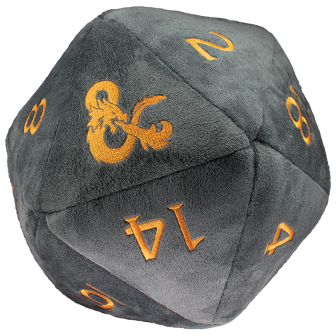 Ultra Pro - Jumbo D20 Dice Plush: D&D Realmspace Grey/Orange