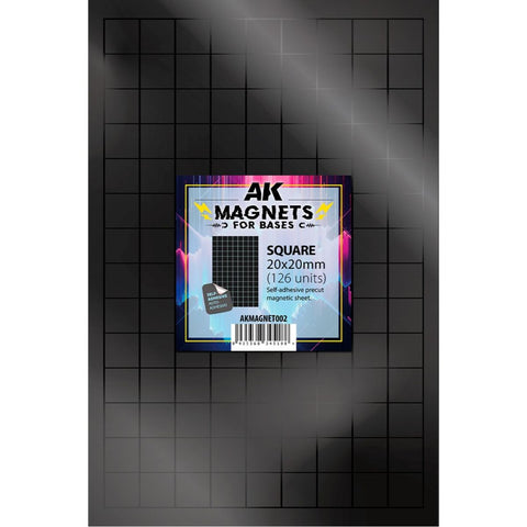 AK Interactive - Magnets for Bases: Square 20x20mm (126pcs)