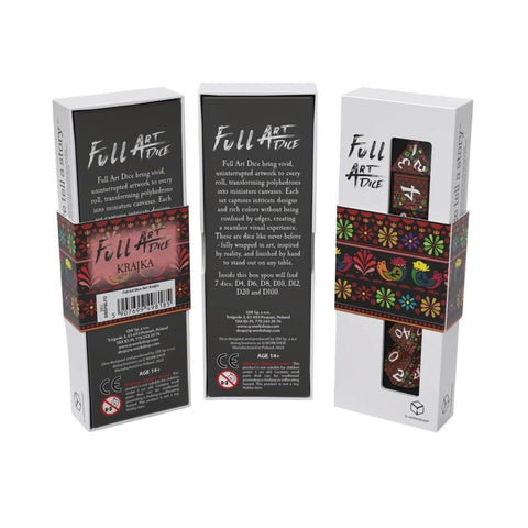 Q-Workshop - 7-Dice Set: Full Art Dice - Krajka