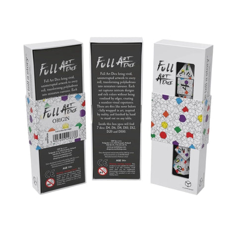 Q-Workshop - 7-Dice Set: Full Art Dice - Origin