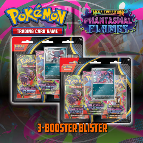 Pokemon TCG [ME2.0] Phantasmal Flames: Three Booster Blister [MAX 2 PER CUSTOMER]