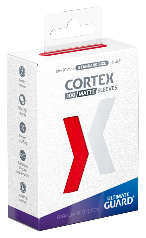 Ultimate Guard - Standard Size Sleeves: Cortex Matte - Red