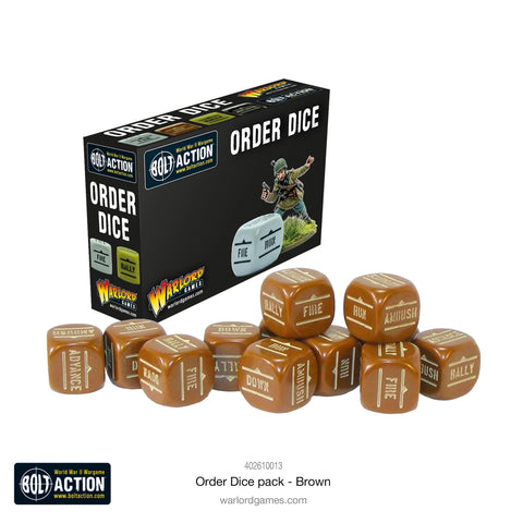 Bolt Action - Orders Dice: Brown