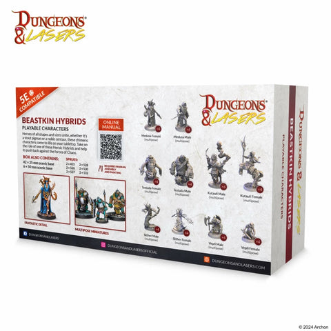 Dungeons & Lasers - Miniatures: Beastkin Hybrids: Playable Characters