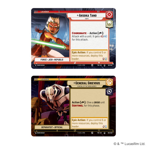 Star Wars Unlimited TCG (SWU03) Twilight of the Republic Two-Player Starter