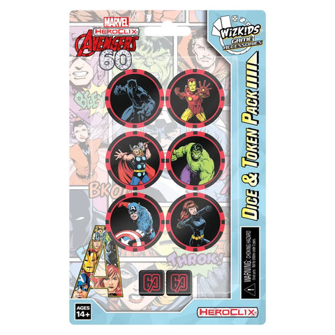 Marvel Heroclix Avengers 60th Anniversary Dice and Token Pack