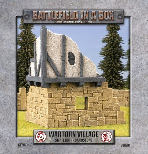 Battlefield in a Box - Wartorn Village: Small Ruin - Sandstone