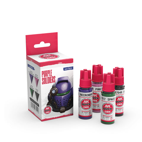 AK Interactive Quick Gen: Purple Soldiers Acrylic Paint Set (4 Colours)