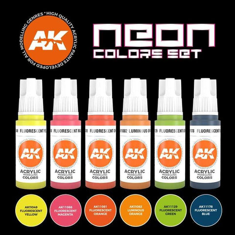 AK Interactive - Neon Colors Paint Set
