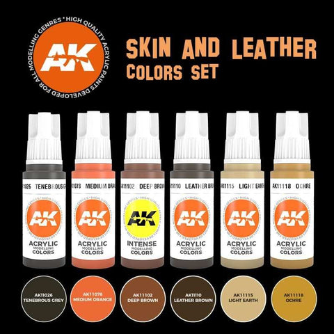 AK Interactive - Skin and Leather Colors Paint Set