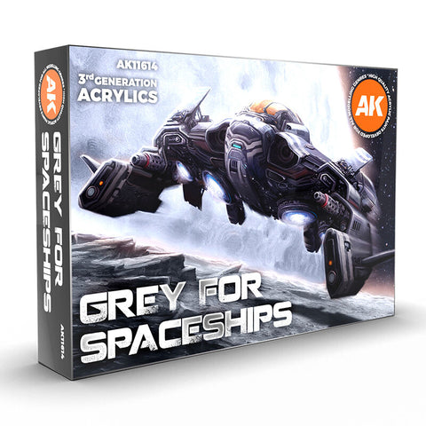 AK Interactive - Grey for Spaceships Paint Set
