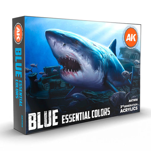 AK Interactive - Blue: Essential Colors Paint Set
