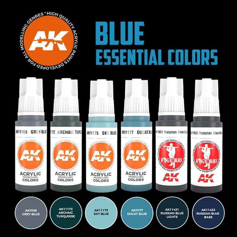 AK Interactive - Blue: Essential Colors Paint Set
