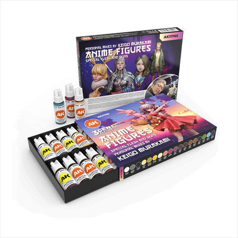 AK Interactive - Anime Figures Paint Set: Special Flesh and Skins (Personal Mixes by Keigo Murakami)