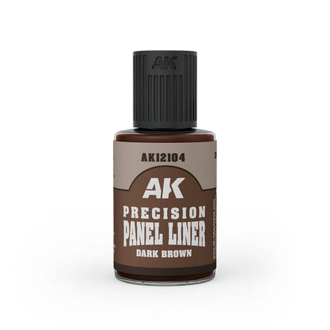 AK-Interactive - Precision Panel Liner: Dark Brown 30ml