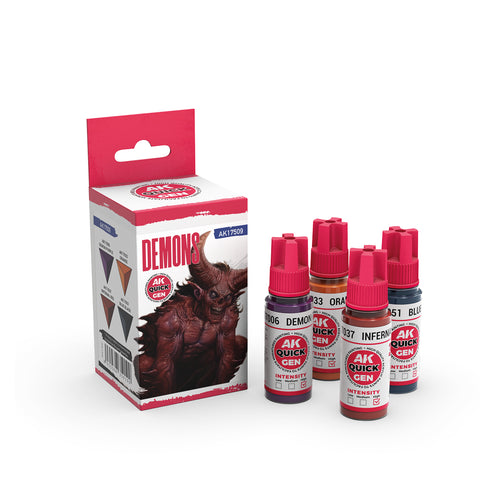 AK Interactive Quick Gen: Demons Acrylic Paint Set (4 Colours)