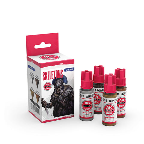 AK Interactive Quick Gen: Skeletons Acrylic Paint Set (4 Colours)