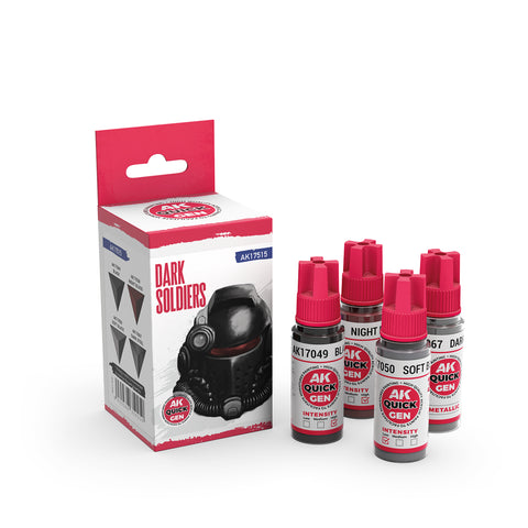 AK Interactive Quick Gen: Dark Soldiers Acrylic Paint Set (4 Colours)