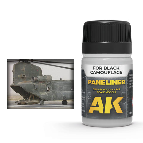 AK-Interactive - Panel Liner: Black Camouflage 35ml