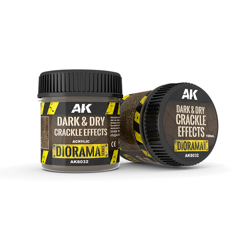 AK Interactive - Diorama Series: Dark & Dry Crackle Effects 100ml