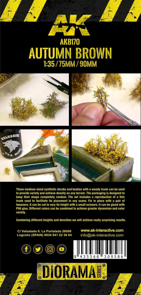 AK Interactive - Dioramas: Autumn Brown Shrubberies