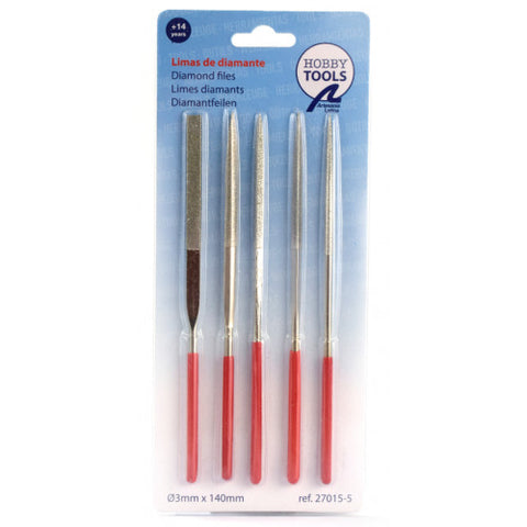 Artesania - 5 Diamond Files Set. Size 140mm Modelling Tool