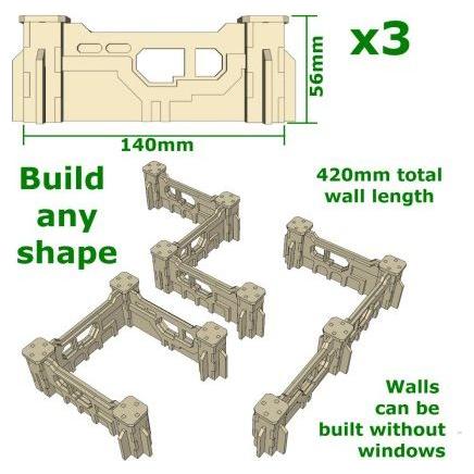 Miniature Scenery - Sci-Fi Walls